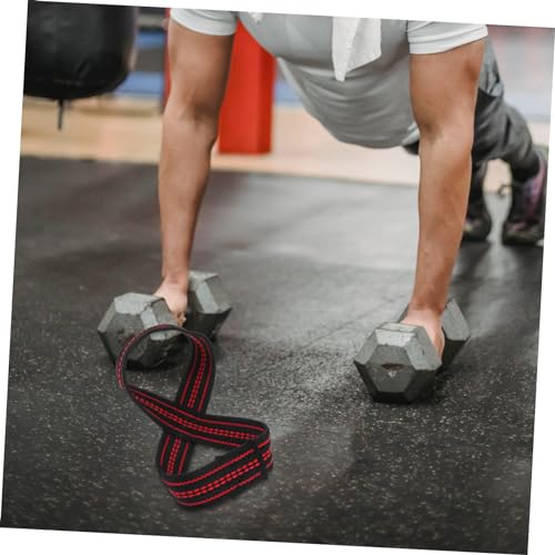 Mipcase 2 Pares Banda De Cintas De Levantamento Terra Figura 8 Pulseira De Levantamento De Peso Supo