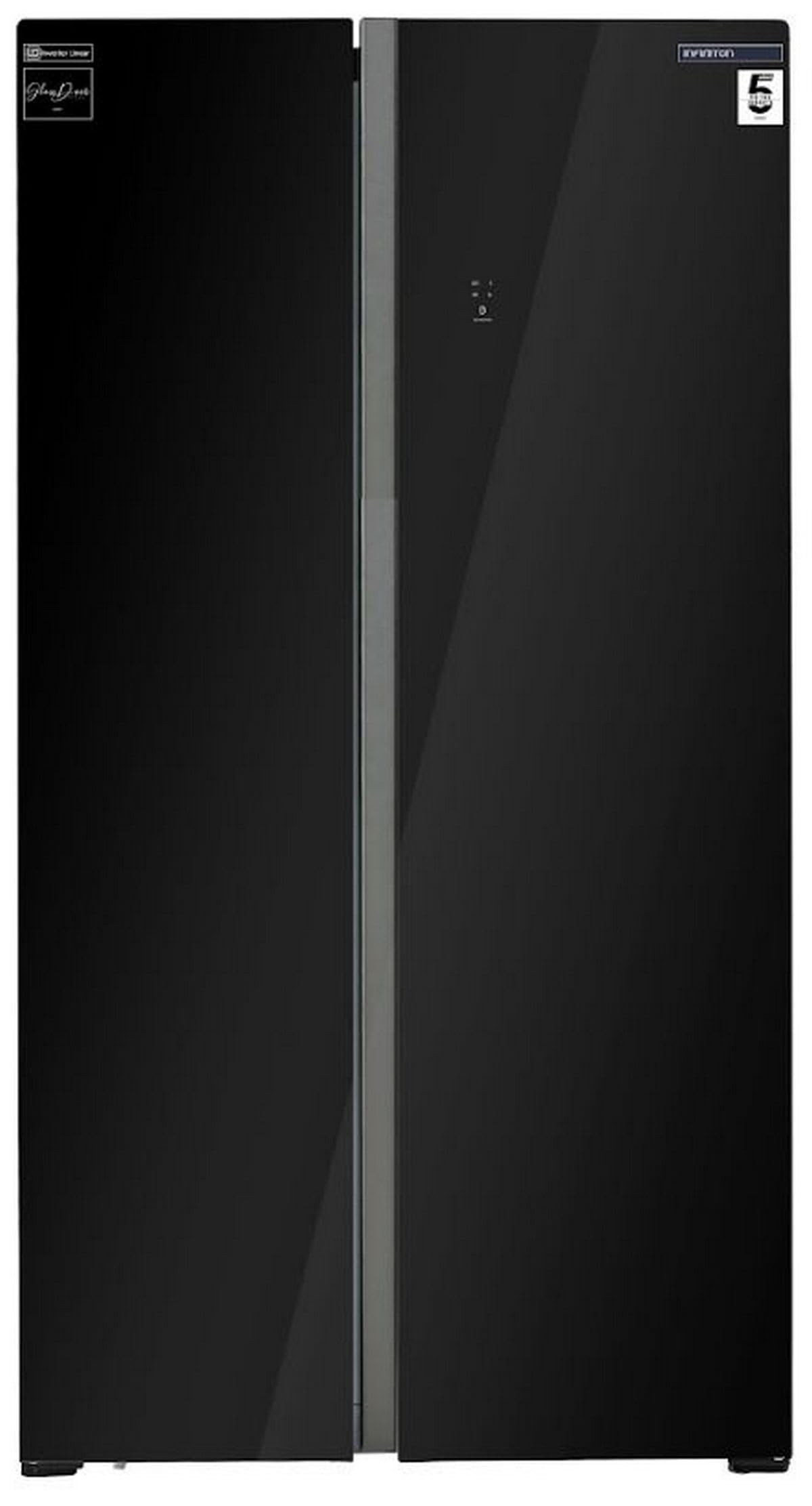 FRIGORIFICO COMBI AMERICANO AMCB-719BGA CRYSTAL INFINITON (A++ INVERTER, NEGRO, Alto 177cm, NO FROST TOTAL, 562 Litros, FreshZone, Display LED)