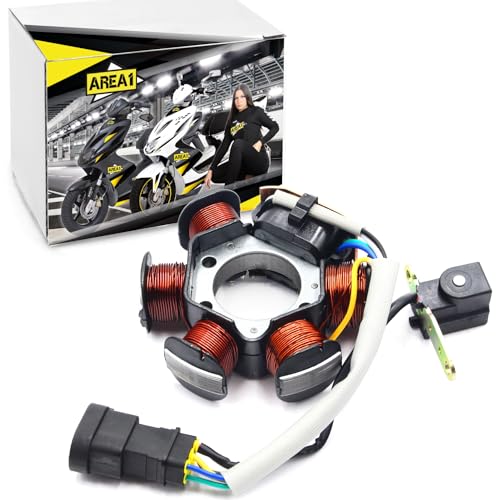 Area1 Estator de alternador de repuesto compatible con Atlantis, compatible con Storm, Ice, Runner, Stalker, DNA, compatible con Liberty, Fly, NRG 50 cc (a partir de año de
