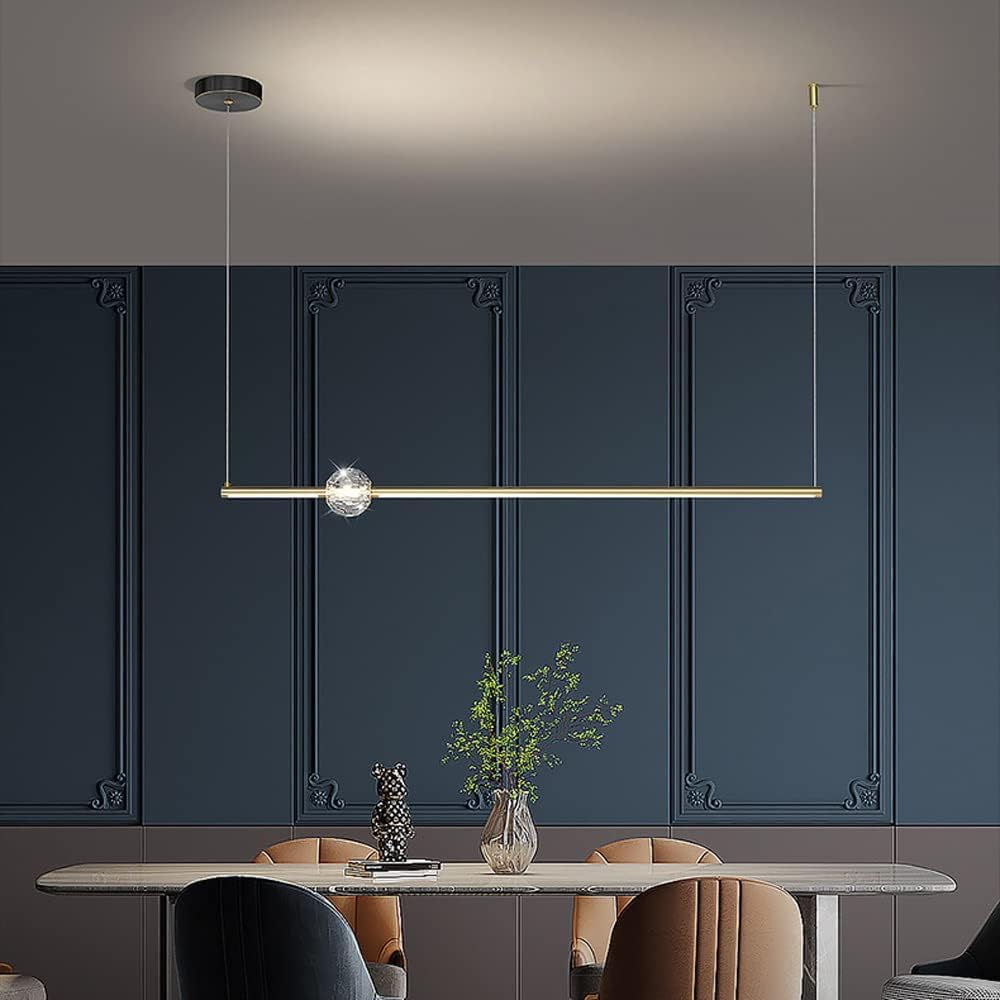 Lampadario di Lusso Lampadario Moderno Lampadario a Sospensione in Cristallo Lampada a Sospensione a LED dimmerabile per casa Lampada a Sospensione nordica Tavolo da Pranzo Soggiorno Lampada