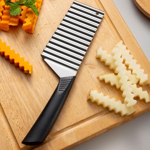 Cortadora de papas ondulada de acero inoxidable Mikikit 2 piezas miniatura 7