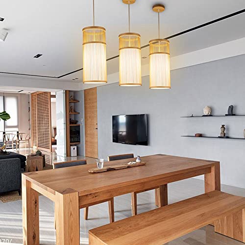 Iluminación colgante de madera moderna para el hogar sin brillo 4