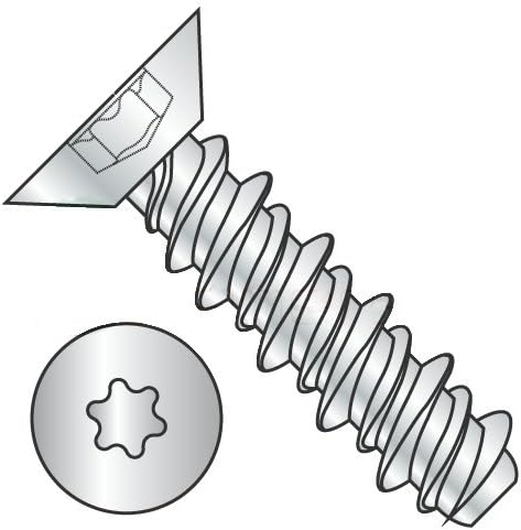 #10 x 3/8" High Low Style Thread Forming Screws/Six-Lobe/Flat Undercut Head/Steel/Zinc (Carton: 10,000 pcs)