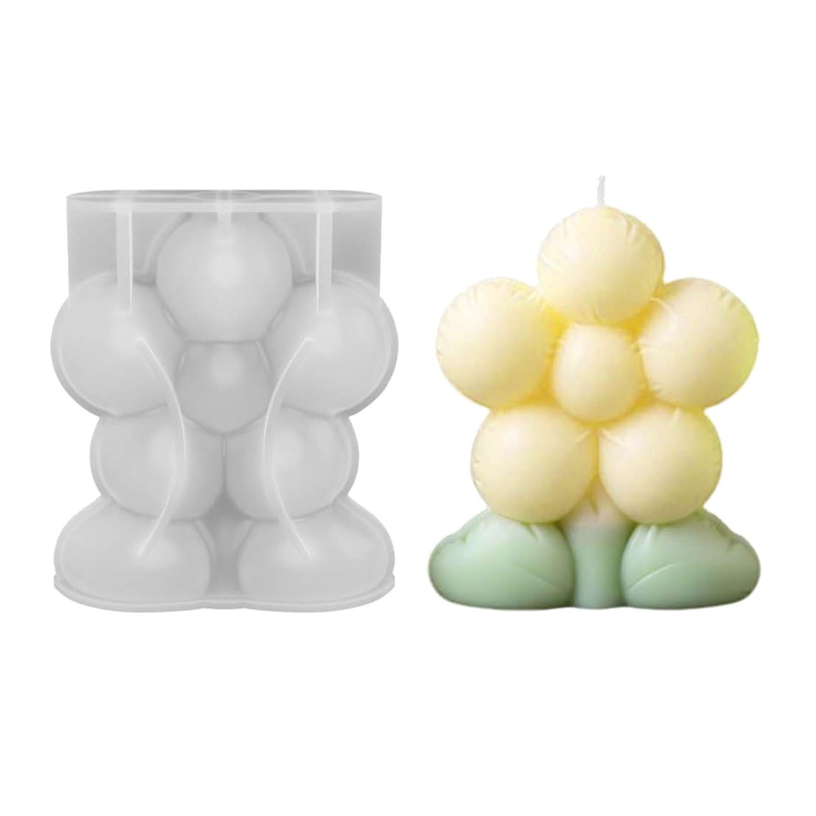 Greabuy Realistic Balloon Flower Silicone Molds Multipurpose Silicone for Epoxy Resin Soap Home Decoration Elastomer Flower Cast