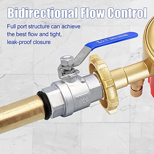 Zouni 1 Inch Ball Valve, Heavy Duty Male Npt (Mnpt) X Female Npt (Fnpt) Thread With Long Handle Switch thumb #6