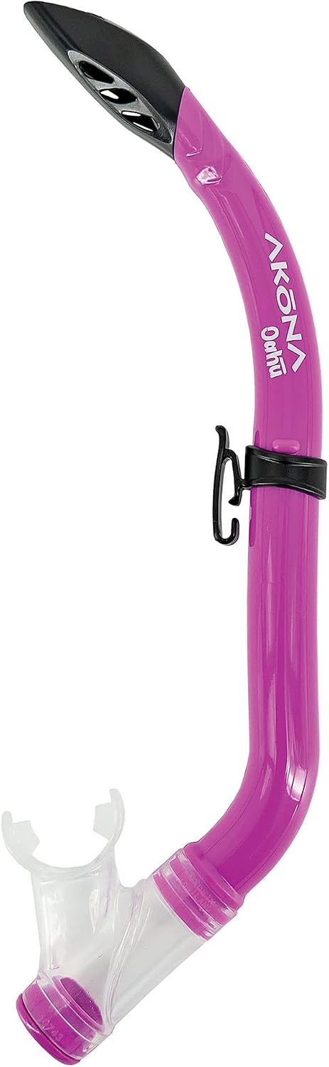 AKONA Kids Oahu Jr Semi Dry Snorkel with Silicone Mouthpiece