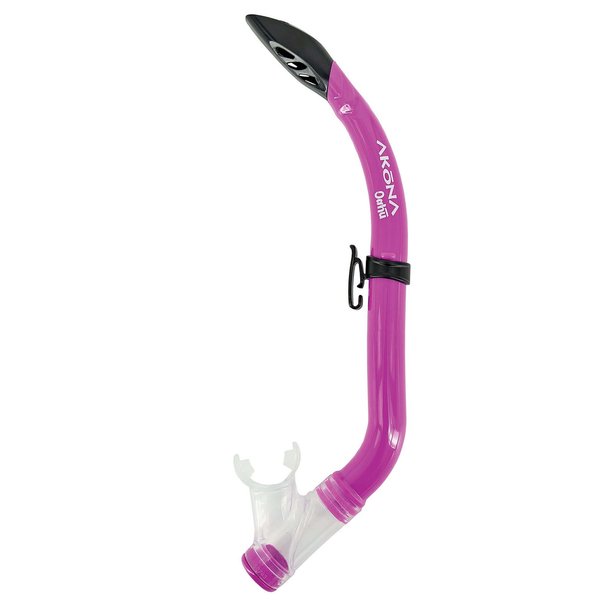 AKONA Kids Oahu Jr Semi Dry Snorkel with Silicone Mouthpiece - Magenta