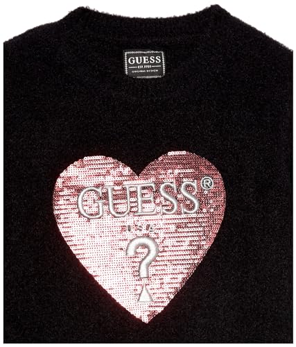 GUESS Girls' Soft Yarn Sweater with Sequin Logo2