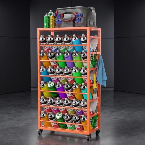 72 Can Metal Spray Paint Organizer Cart