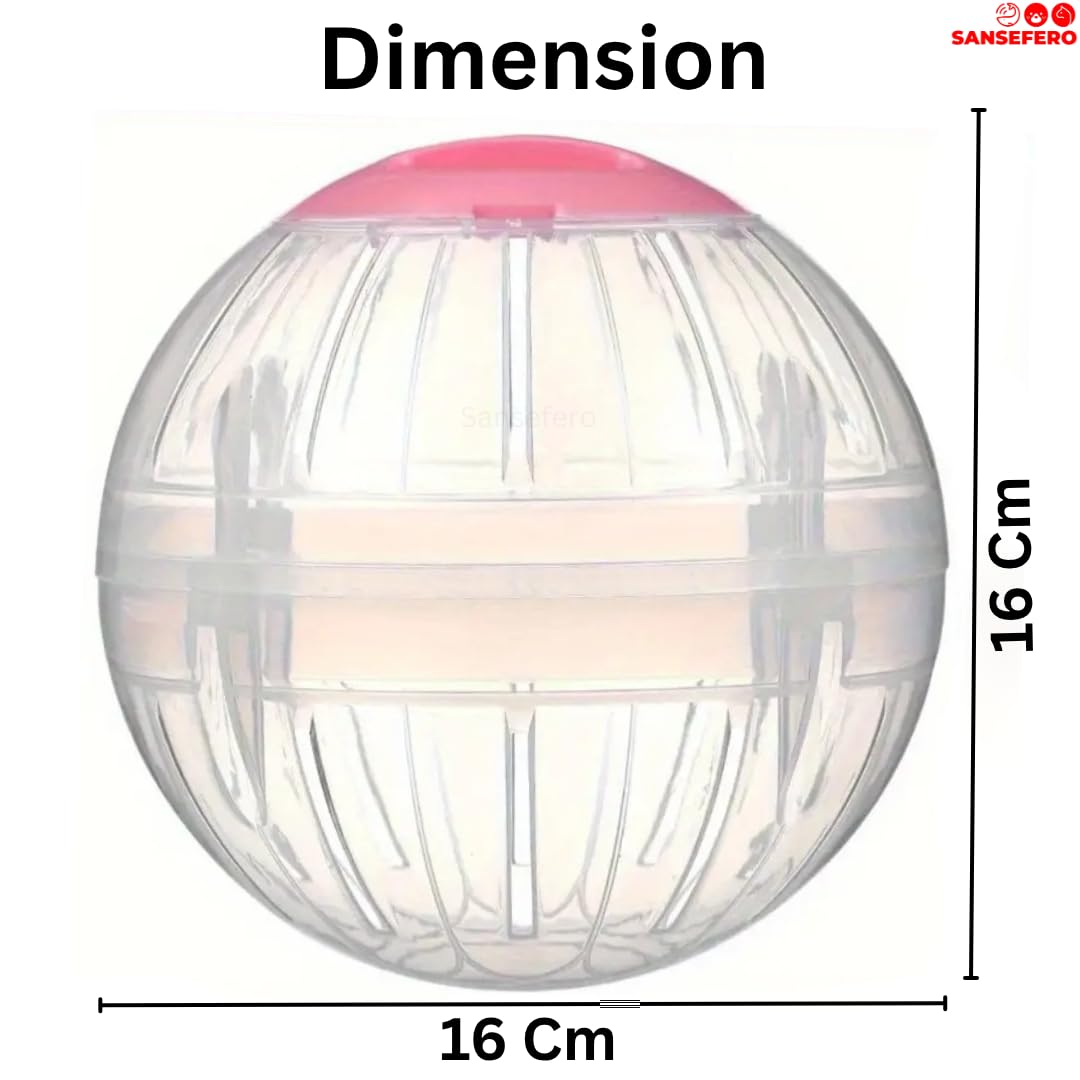 SANSEFERO® 14 Cm Hamster Crystal Ball Wheels Toy Jogging Cum Exercise Wheel Cage Accessories Great for Running Vitness, for Hamster/Dwarf/Gerbil/Mice/Mouse (Random Colour) 2
