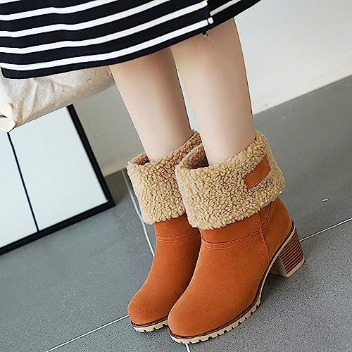Bottes chukka orange en suède à lacets dotées d'un superbe talon bloc