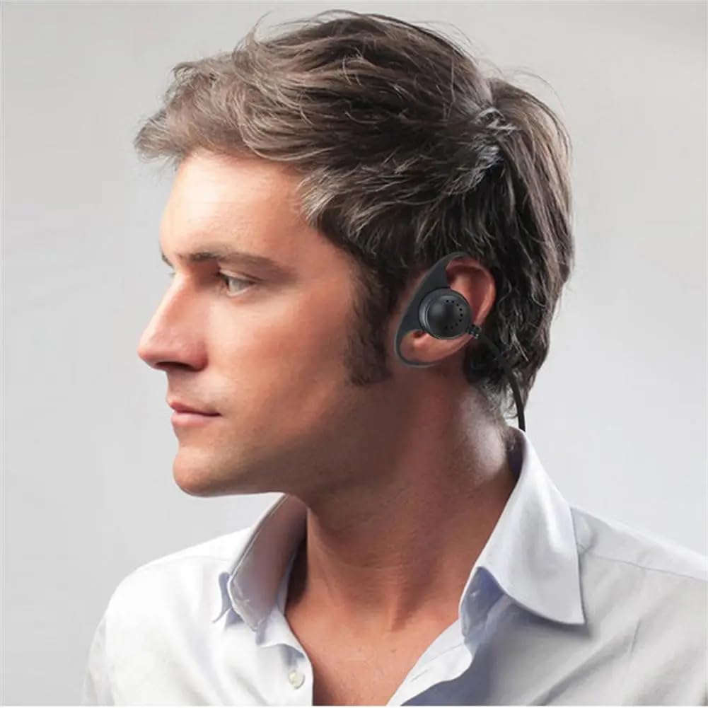 Cuffie mono a doppio canale a forma di G, jack 3,5 mm, 1 metro, per PC, Skype, VoIP