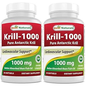 Best Naturals Krill Olie 1000 mg 30 Softgels (Pack van 2)
