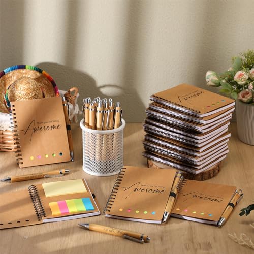 Carnets hebdomadaires à spirale lot de 20 blocs-notes avec post-it - 5