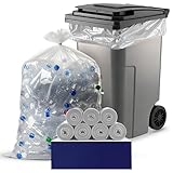 Plasticplace 95 Gallon Trash Bags, 1.5 Mil, Clear, 50 / Case