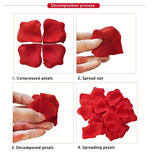 4000 pezzi di colori misti petali di rosa in seta