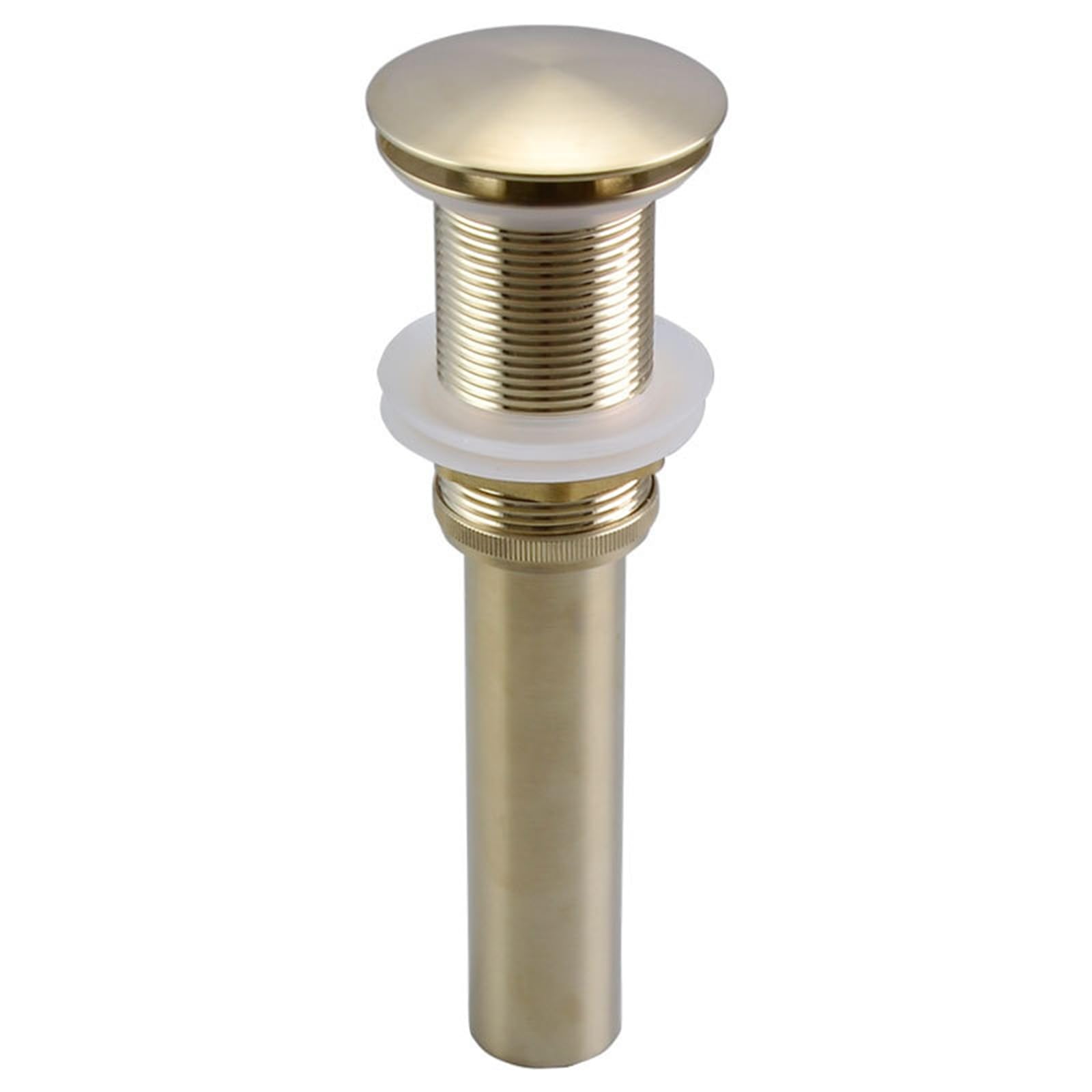 VáLvula Para Lavabo Clic Clac DesagüE Lavabo Universal Valvula Click Clack Lavabo Drenaje De Cobre Con Rebote Por Empuje,Oro Cepillado,Sin Agujero De Desbordamiento