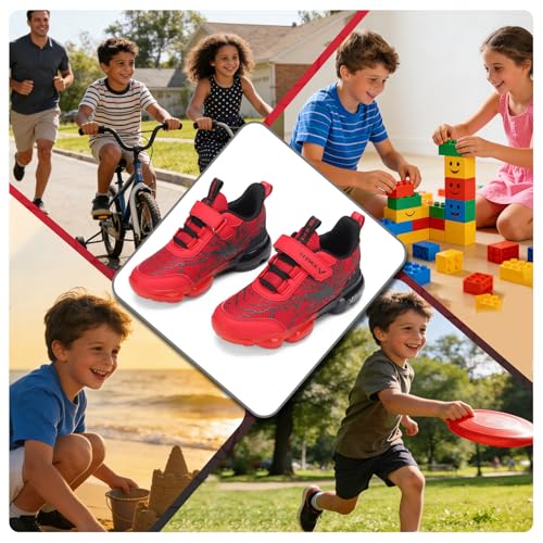 Image of VITUOFLY Boys Girls Sneakers Kids Mesh Lightweight Running Tennis Shoes