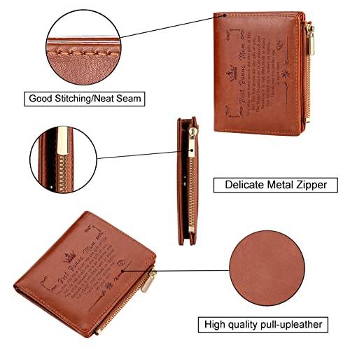 THTCSQ To My Mom Gift Leather Wallet Gifts for Mom on Mothers Day Thanksgiving Engraved Personalized Leather Wallet Christmas Birthday Gift for Mom Inspirational Meaningful Gifts (To My Mom)3