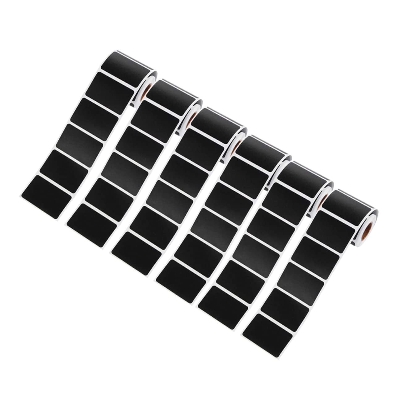 STOBOK Set Di 6 Adesivi Per Lavagna Per Barattoli Spezie Organizer Da Cucina Etichette Adesive Rimovibili Nere 120 Pezzi