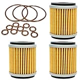 BIGLKNM 3 Packs Oil Filter with O-Ring 5D3-13440-09-00 for Yamaha YFZ450 YZ250F YZ426F WR250F