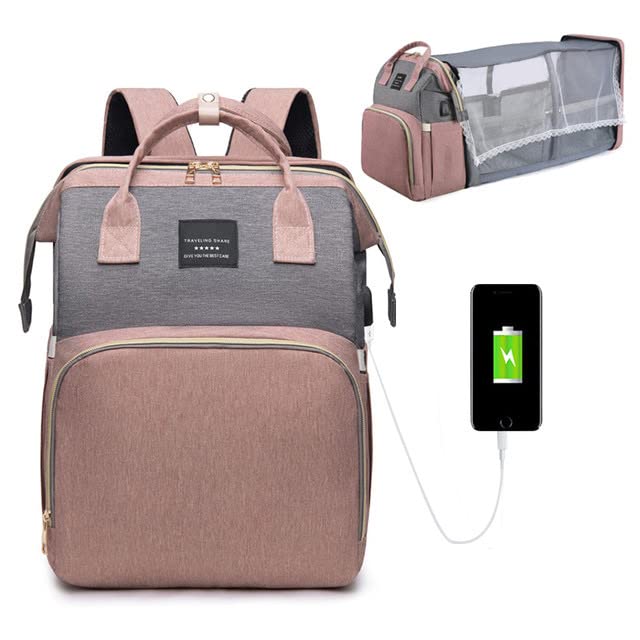 Image of Diaper Bag Backpack, Diaper Change, Multifunctional Travel Backpack, WaterProof, PortableUSB, Insulated