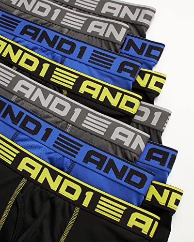 AND1 Mens Boxer Briefs - 12 Pack Soft Performance Mens Boxers with Functional Fly Pouch - Moisture Wicking Underwear for Men3