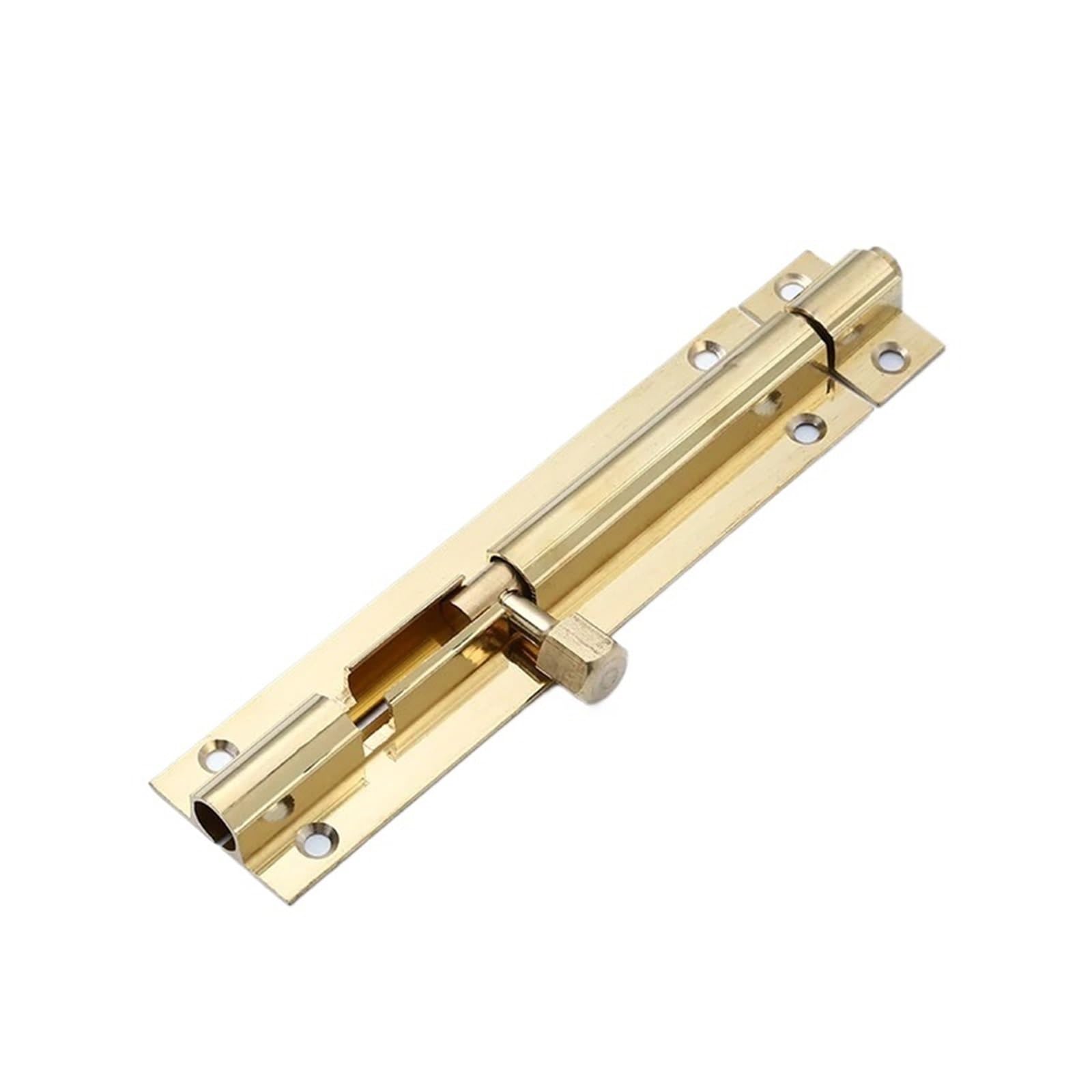 Gate Bolt 25mm Brass Door Latch Lock Solid Sliding Bolts Window Hasp Home Hardware Gate Garden Toilet Safety with Screw(5inch)