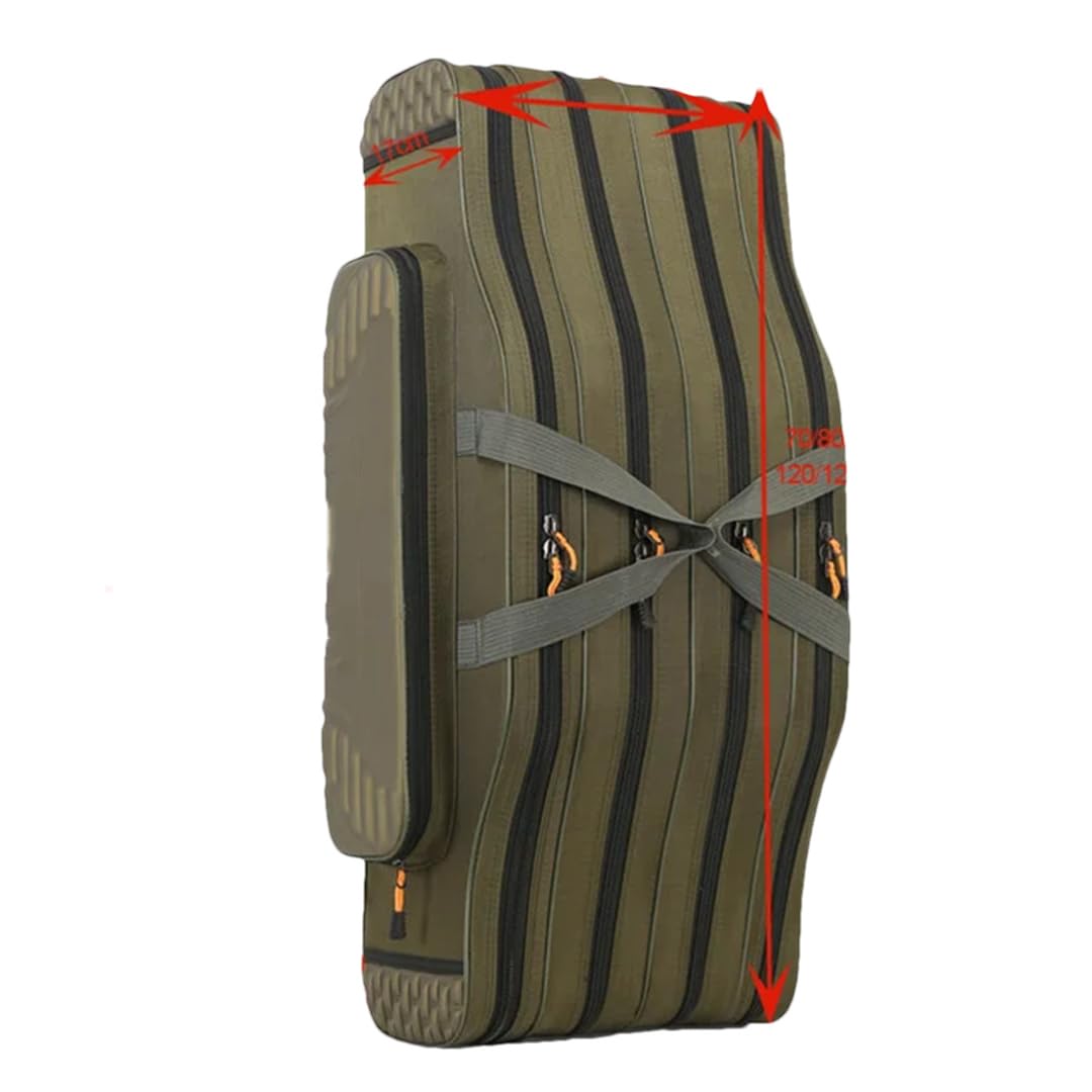 Suwequest 70-130 cm torba na sprzęt wędkarski torba na wędkę lekka duża pojemność wodoodporna wielofunkcyjna torba na sprzęt wędkarski, 4 warstwy, 30L