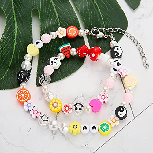 Beauty Smiley Pearl Necklaces For Women Girls Handmade Colorful Seed Beaded Choker Bohemian Christmas Decorations Gifts #TOP2