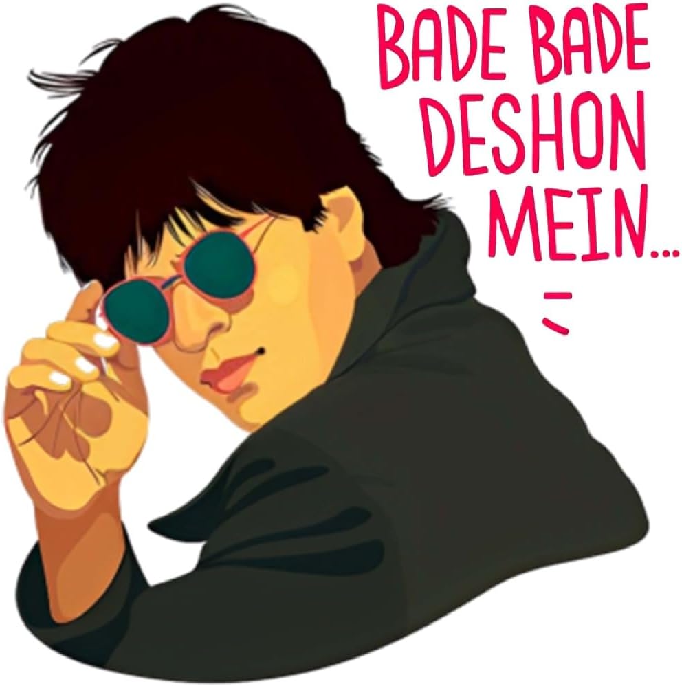Pack of 1 Bollywood Theme Srk bade bade desho Mein Fridge Magnet for Decoration & Gifts