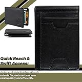 Leather Money Clip Wallet for Men RFID Blocking Slim Bifold Front Pocket Design with Quick Cash & Card Access, Premium & Durable Top Grain Leather, Ideal for Work, Travel, Adventure or as a Gift - Image 3
