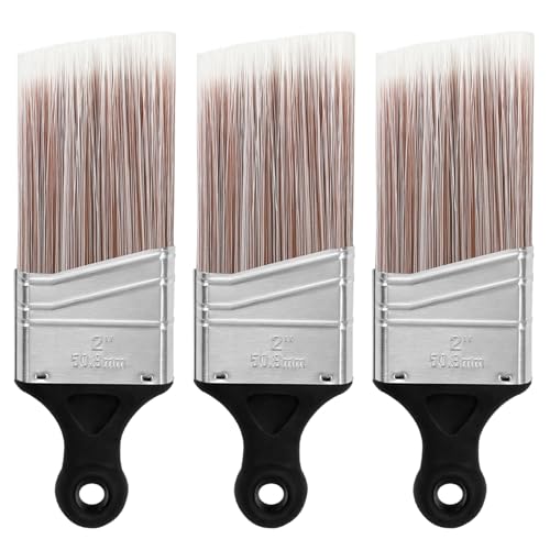 Wesquer 3-Pack Short Handle Angle Paint Brushes
