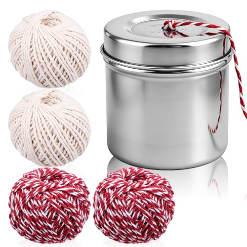 4 Pack Kitchen Twine with Stainless Steel Dispenser 246FT 2mm