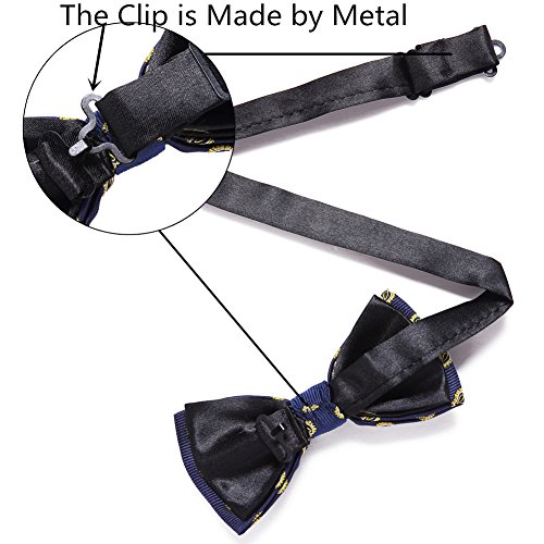 Image of AUSKY 8 PACKS Elegant Adjustable Pre-tied Bow Ties for Men Boys (1&4&5&6&8 Pack for option)