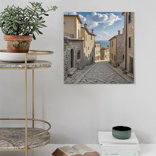 Toile murale abstraite tableau encadré salon 40x40