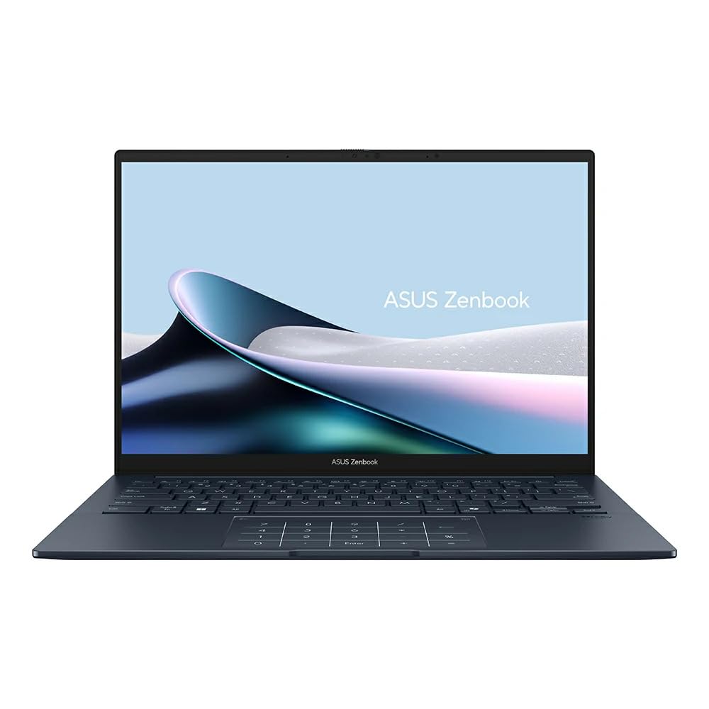 ASUS Zenbook 14 UX3405CA-SU1560W Intel Core Ultra 9 285H Computer portatile 35,6 cm [14] Touch screen 3K 16 GB LPDDR5x-SDRAM 512 GB SSD Wi-Fi 7 [802.11be] Windows 11 Home Blu (ASUS ZenBook 14 UX3405C