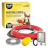 Floor Heating Cable 120V - 32-60 sq ft Heated Floor System, Underfloor Electric Heat Cable Warmer,...