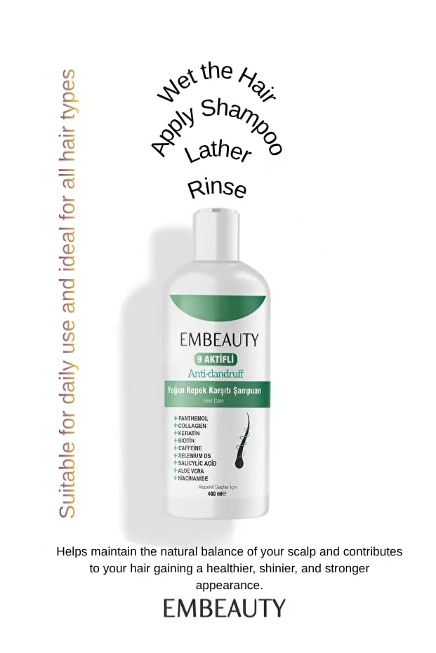 Balancing & Soothing Anti-Flake Shampoo – Supports Relief of Dry, Itchy Scalp, Nourishing 9-Active Formula for a Healthier-Looking Scalp, Salt-Free, Paraben-Free 400 ml / 14 fl oz - Image 7