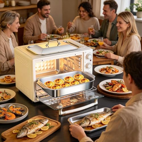 Poêle à frire pour barbecue et poisson avec couvercle en inox - 4