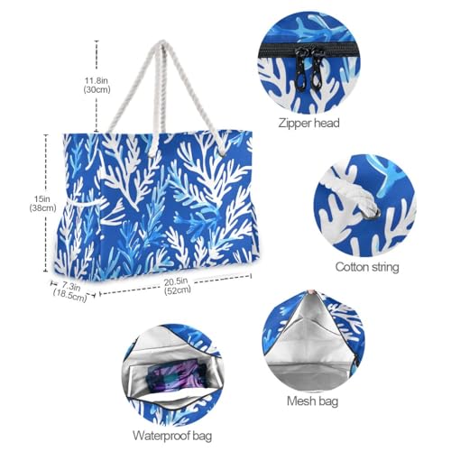 Image of senya Large Beach Bags Totes Swim Canvas Tote Shoulder Bag Water Resistant Bags for Gym Travel Daily