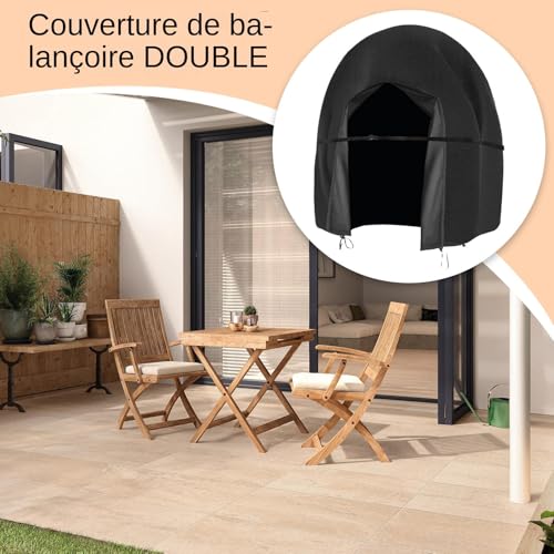 Funda para silla de huevo exterior impermeable con hebillas y protector de polvo jardín 3