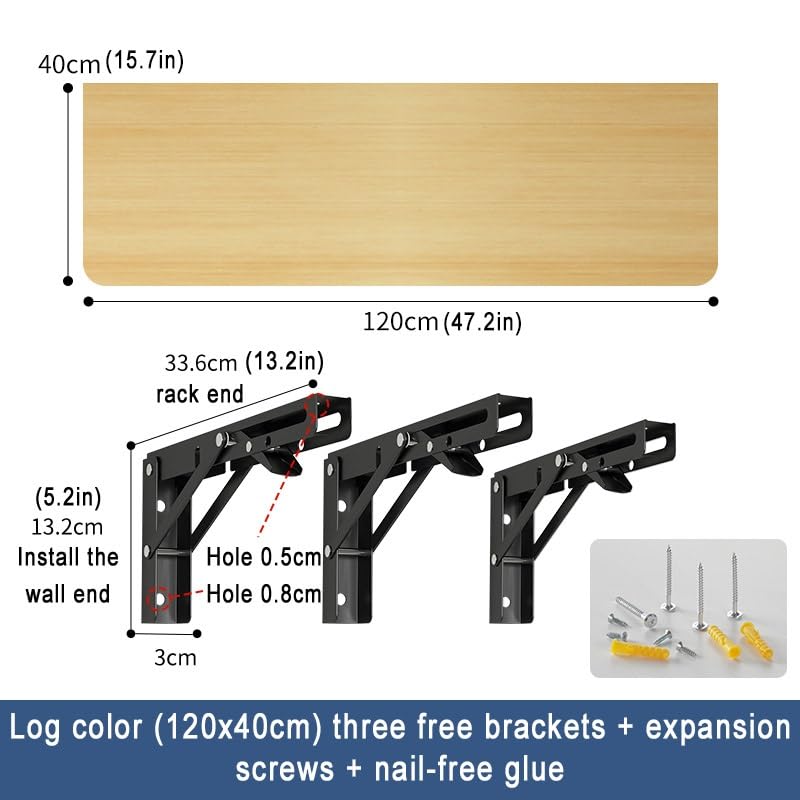 Table pliante murale idéale comme coiffeuse de chambre ou coin bricolage - 7