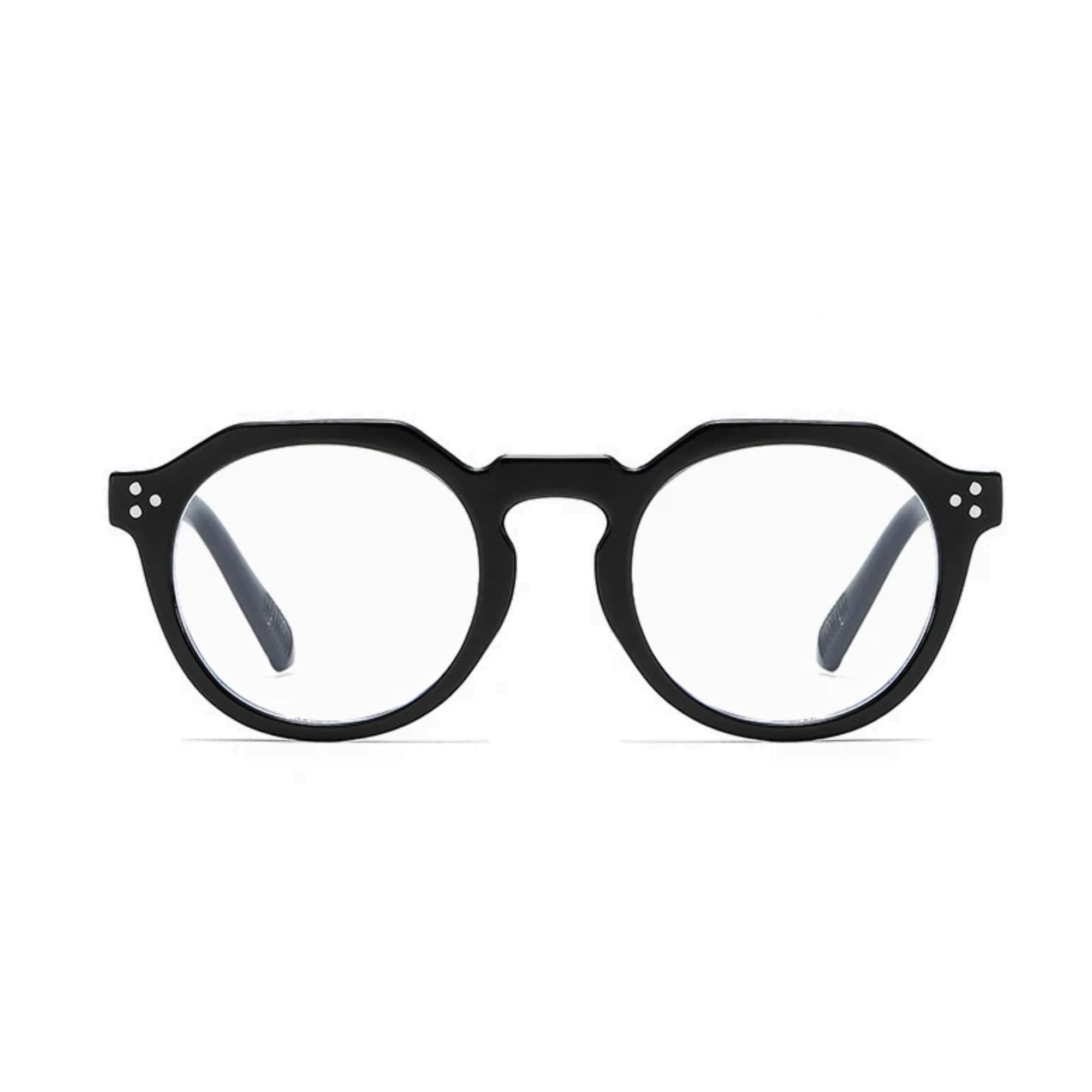AUGEN Clear Lens Full Rim Square Spectacle Frame For Men And Women | Unisex Eyeglass | Round (C1) - Image 2 thumbnail