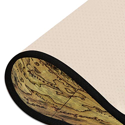 Alaza Vintage Retro Old Pirate Map Compass Runner Area Rug Non Slip Floor Mat For Hallway Entryway Living Room Bedroom Dorm Home Decor 72X24 Inches #TOP3