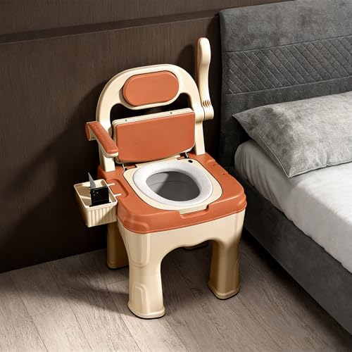 Silla de baño portátil con Asas Ajustables Soporte Robusto y diseño con Brazos abatibles para Personas Mayores y Personas con discapacidad Soporta hasta 400 kg (882 lbs)