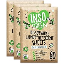 Eco Laundry Detergent Sheets 3 Pack 240 Loads - No Plastic Jugs, Washer Sheets Detergent - Laundry Strips & Travel Laundry Detergent 120 Sheets