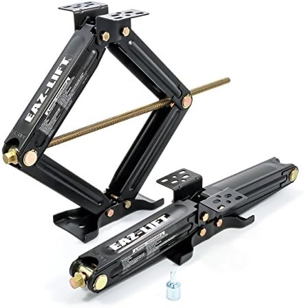 Camco Eaz-Lift 24-inch Heavy-Duty Scissor Jacks | Features a 7,500 lb Load Capacity, a Heavy-Duty Steel Construction, and Comes in a Set of 2 (48830)