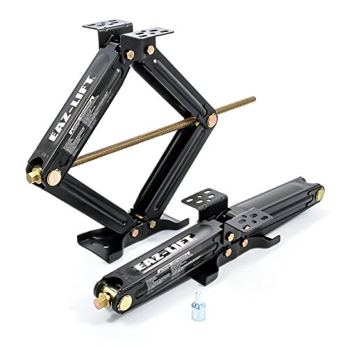 Camco Eaz-Lift 24-Inch Heavy-Duty Scissor Jacks | Features A 7,500 Lb Load Capacity, A Heavy-Duty Steel Construction, And Comes In A Set Of 2 (48830) #TOP23