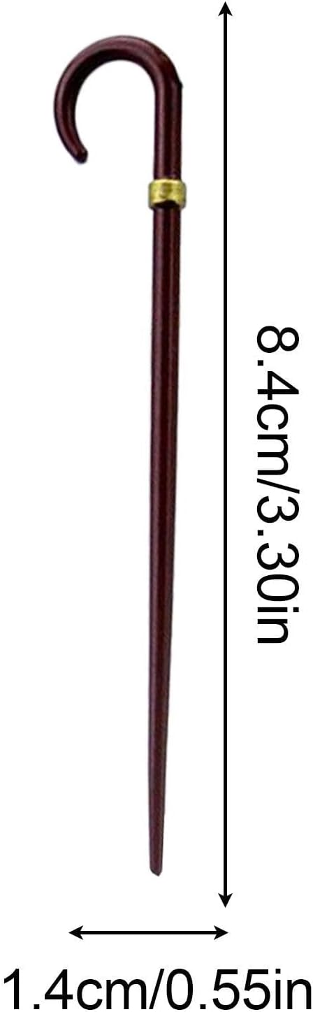 Small Cane - 10cm Retro Walking Stick, Miniature Models Props, Alloy Home Decor, Detailed Craft Collectors Accessories | Vintage Role Play Toy for Theater Museum Cosplay Boys Girls